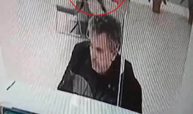 Bankada işlem yaparken üzerine kedi düştü