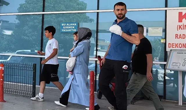 Elini makineye kaptıran işçinin parmağı koptu