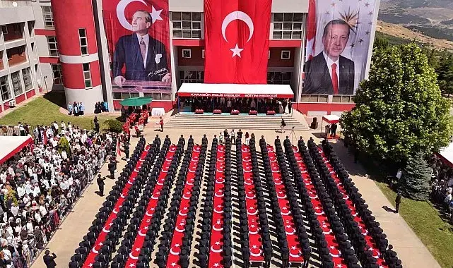 POMEM'de mezuniyet coşkusu: 408 öğrenci polisliğe ilk adımını attı