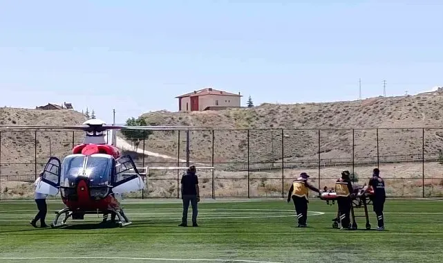 Ülseratif kolit hastası hava ambulansıyla Malatya'ya sevk edildi