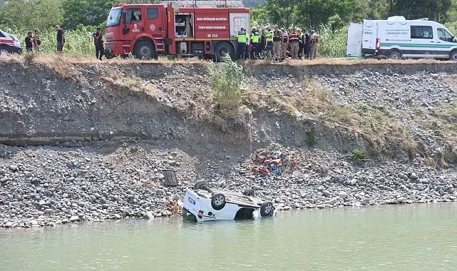 Balık tutmak için geldiği nehre aracıyla uçan adam öldü