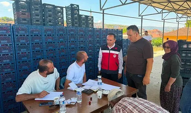 Simav İlçe Tarım ve Orman Müdürlüğünden kiraz alım merkezlerine ziyaret