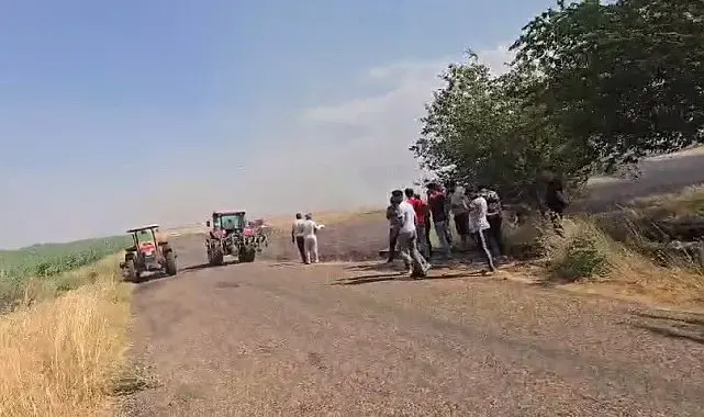 Anız yangını korkuttu