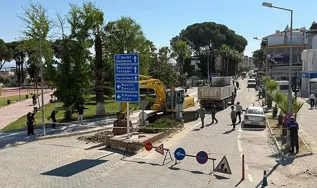 Yenipazar'da asfalt çalışmaları sürüyor