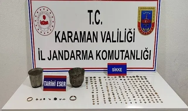 Karaman'da tarihi eser ele geçirildi: 6 tutuklama