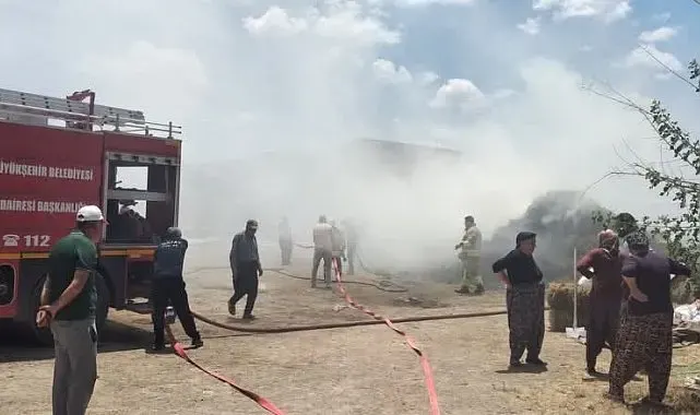 Hassa'da samanlık yangını