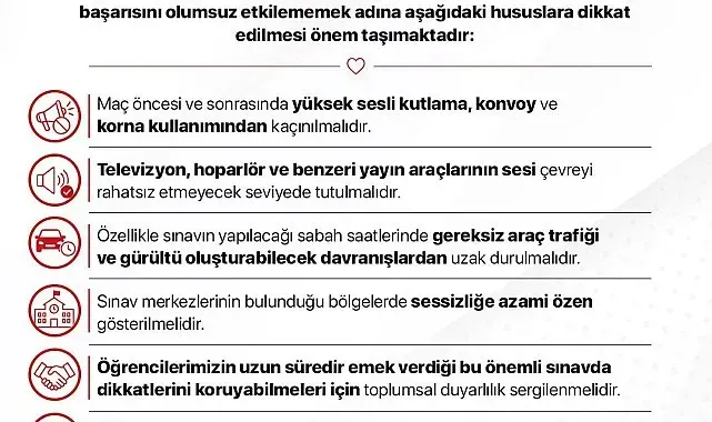 İletişim Başkanlığı'ndan YKS öncesi milli maçı uyarısı