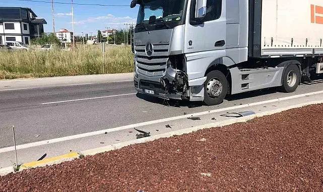 Bolvadin'de trafik kazası: 1 yaralı