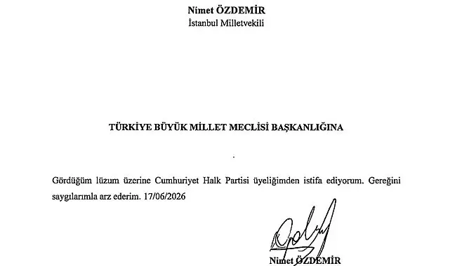 CHP İstanbul Milletvekili Nimet Özdemir partisinden istifa etti