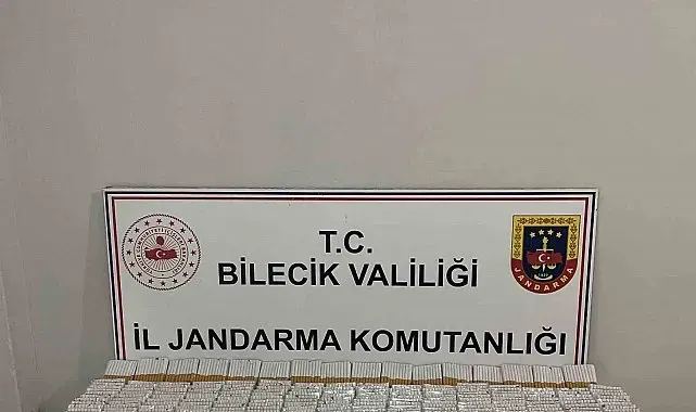 Bilecik'te 9 bin 320 adet doldurulmuş makaron ele geçirildi