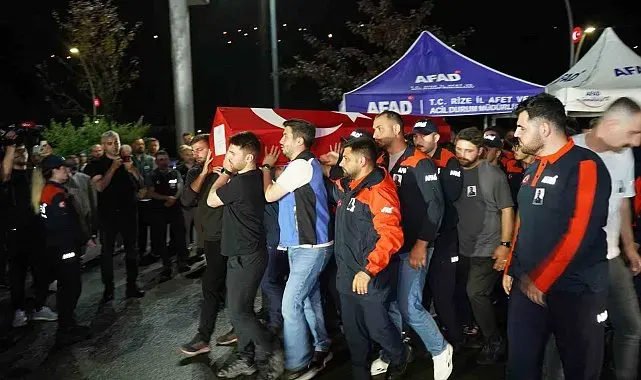 Arama-Kurtarma çalışmalarında hayatını kaybeden AFAD personeli için Rize'de tören düzenlendi