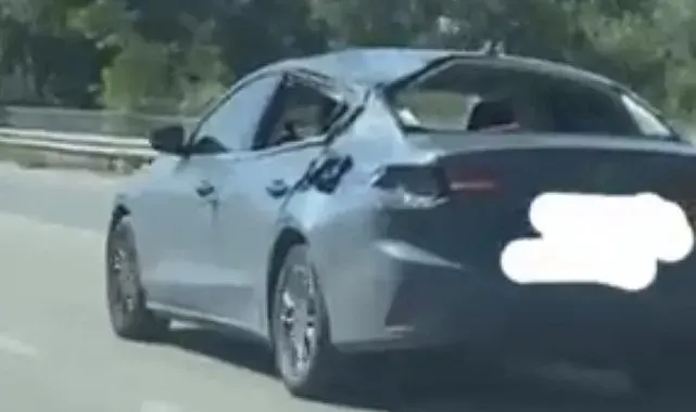 Trafikte hasarlı şekilde ilerledi