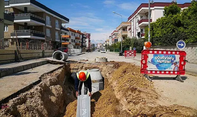 Tarsus'ta yağmursuyu hattı çalışmaları tamamlandı