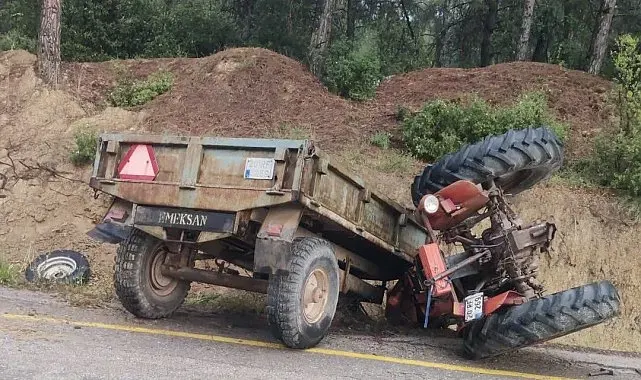Kazada ağır yaralanan traktör sürücüsü kurtarılamadı