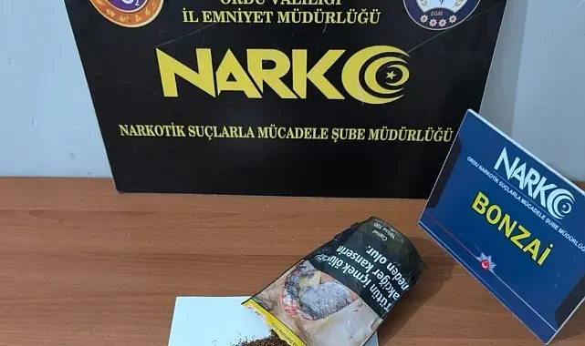 Ordu'da uyuşturucu operasyonlarında 1 tutuklama