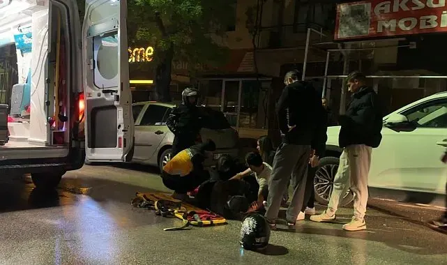 Kontrolden çıkan motosiklet devrildi, sürücüsü yaralandı