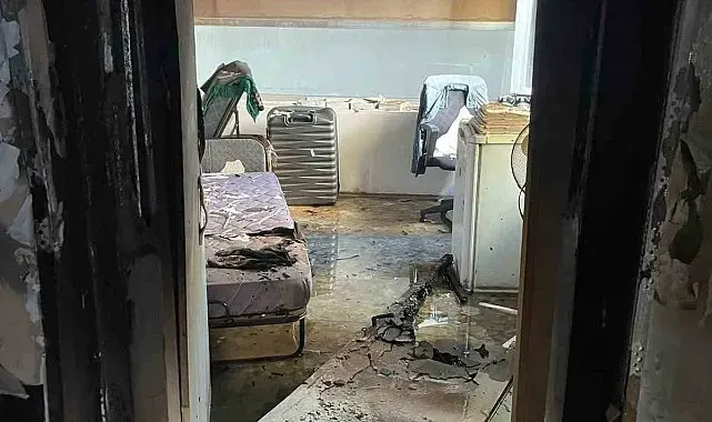 Bodrum'da ev yangını