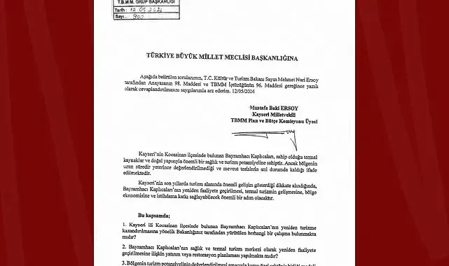 MHP'li Ersoy: "Bayramhacı yeniden Kayseri turizmine kazandırılmalı"