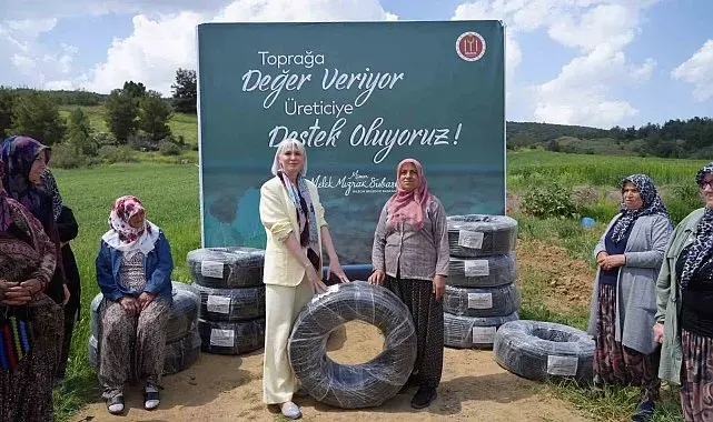 Bilecik'te belediyeden köylere sulama borusu