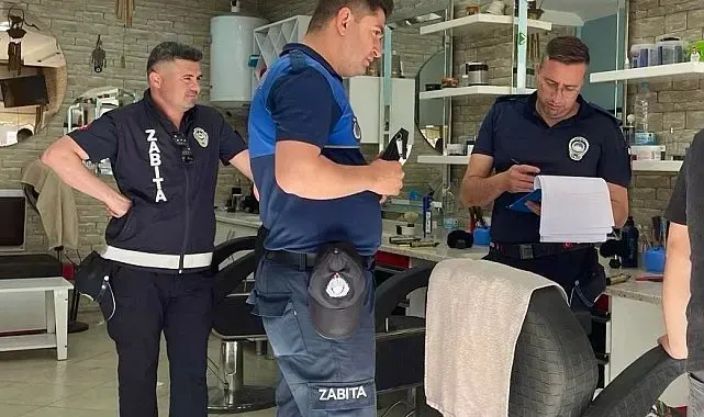 Çine genelinde kuaför ve berber işletmeleri mercek altında