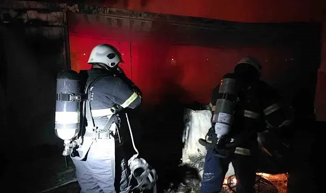 Hassa'da konteyner yangını