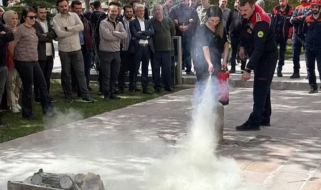 Bayburt Adliyesi personeline yangın eğitimi verildi