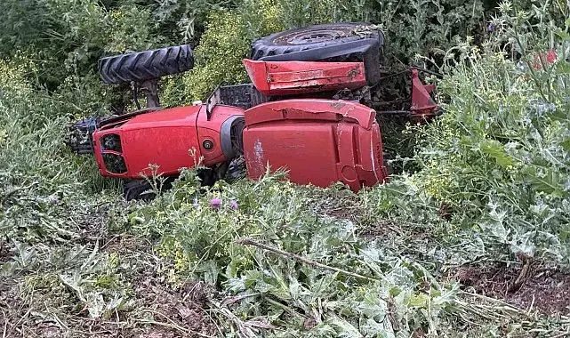 Bursa'da yürek yakan kaza...Devrilen traktörün sürücüsü öldü