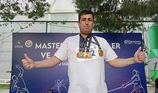 Balıkesirli vetaran sporcu öğretmen 4 dalda şampiyon oldu