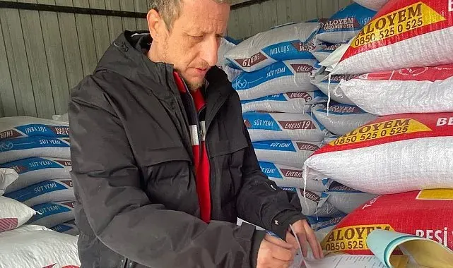 Çavdarhisar'da yem satışı yapan işletmelere yönelik denetimler gerçekleştirildi