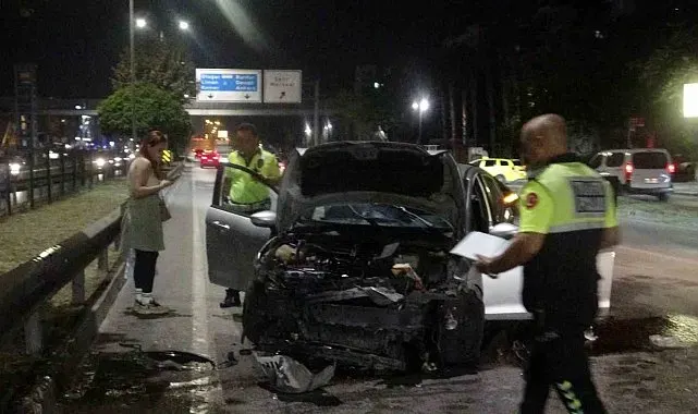 Aracın hurdaya döndüğü kazayı burnu bile kanamadan atlattı