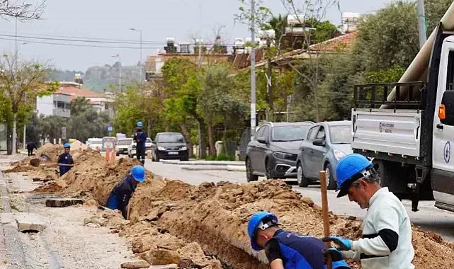 Milas'ta ömrünü tamamlayan su isale hatları değiştiriliyor