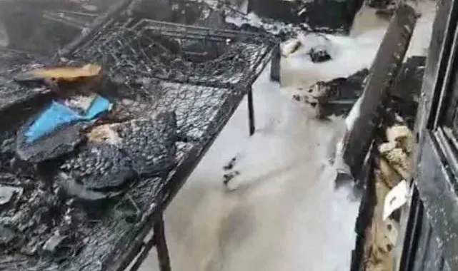 Mersin'de ev yangını