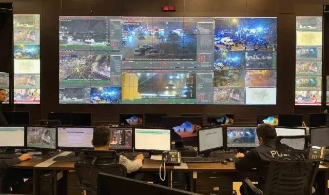 Başkentteki yılbaşı denetimleri KGYS Merkezi'nden takip ediliyor