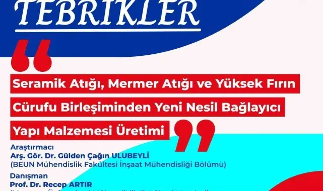BEUN Mühendislik Fakültesi Öğretim Elemanının da yer aldığı proje patent almaya hak kazandı