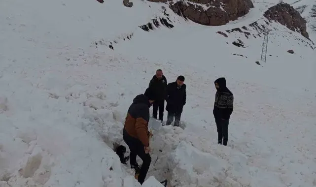 Şırnak'ta çığ düştü, kepçe operatörü ölümden döndü