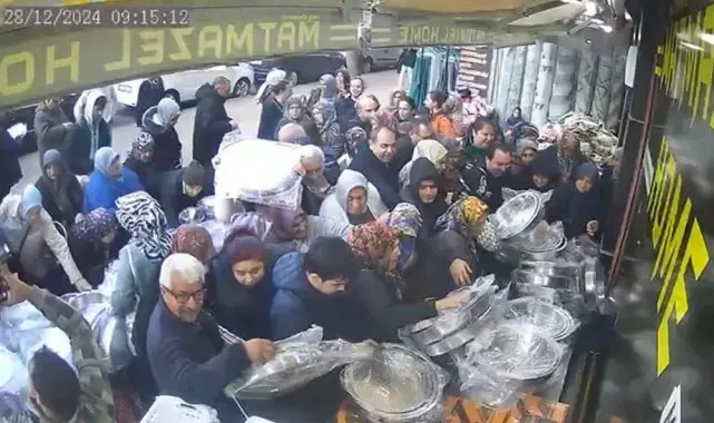 Uygun fiyata satılan ürünler izdihama neden oldu