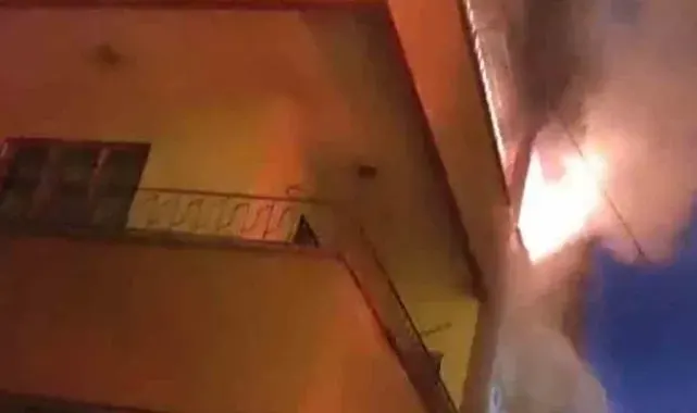 Hatay'da apartman dairesi alevlere teslim oldu