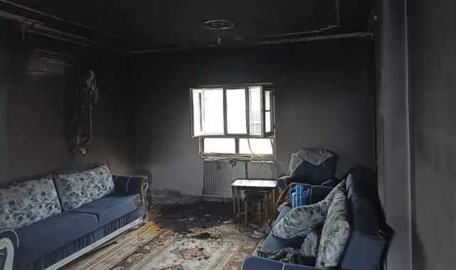 Siirt'te çıkan yangında bir ev kül oldu