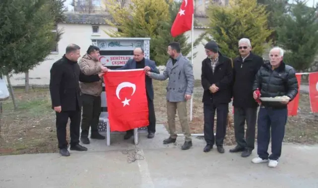 Şehitler çeşmesi dualarla hizmete açıldı
