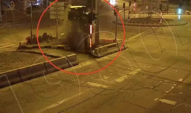 Kırıkkale'deki trafik kazaları kamerada