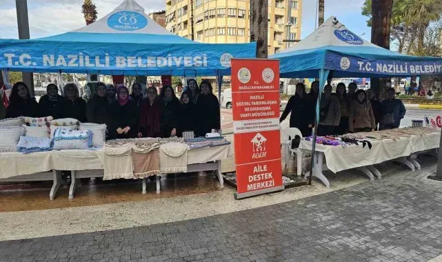 Nazilli'de kursiyerlerin sergisi büyük ilgi gördü