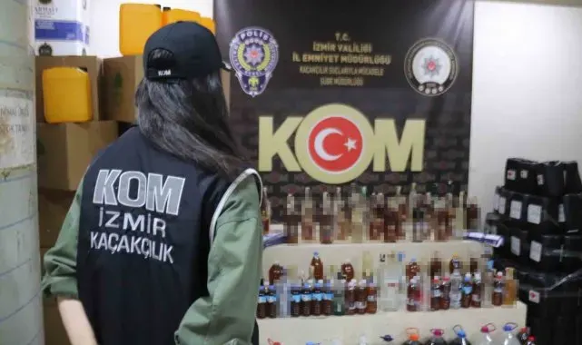 İzmir'de yılbaşı öncesi emniyetten 41 ayrı sahte alkol operasyonu