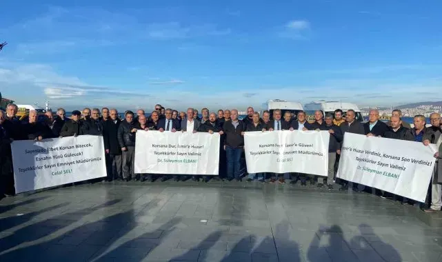 Taksici ve servisçiler protesto için değil korsanla mücadeleye teşekkür için buluştu