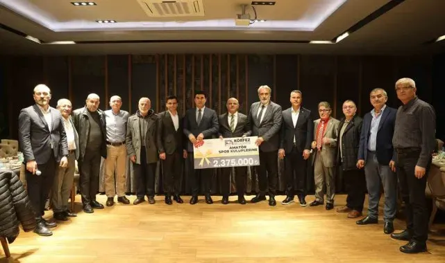 Körfez'de amatör spor kulüplerine 2 milyon 375 bin TL'lik destek