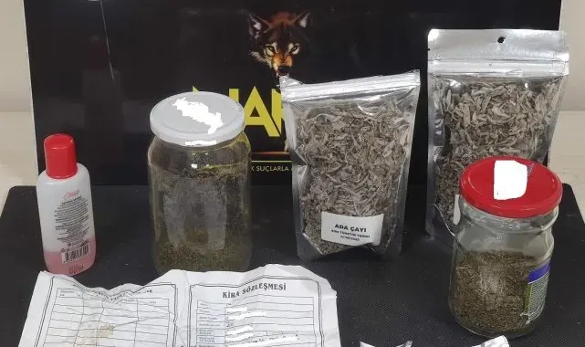 Kavanoz ve kira sözleşmesinin içinden uyuşturucu çıktı