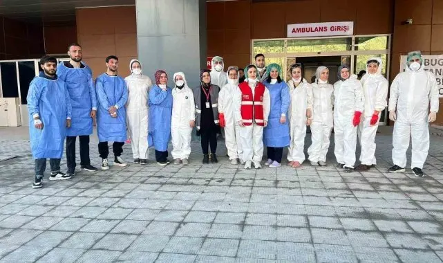 Gümüşhane Devlet Hastanesi'nde KBRN tatbikatı