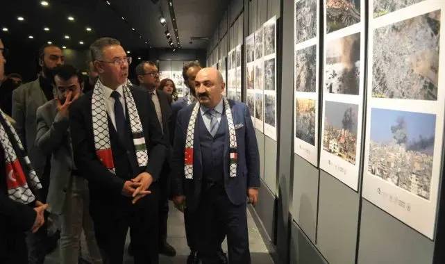'Filistin'in Kayıp Nesli: Sessiz Çığlıklar' sergisi Büyükelçi Mustafa'nın katılımıyla açıldı
