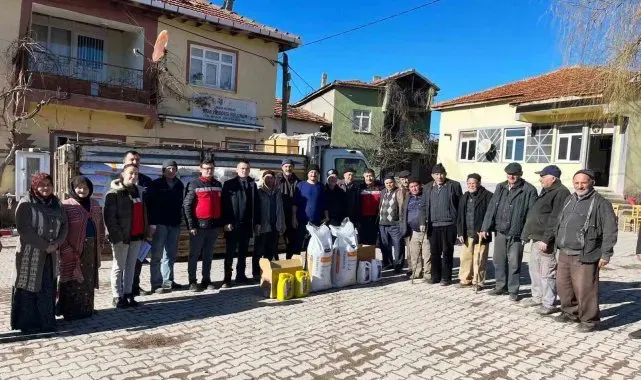 Hisarcık'ta 23 organik adaçayı üreticisine gübre desteği