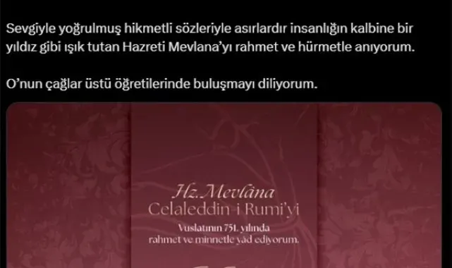 Emine Erdoğan'dan Şeb-i Arus paylaşımı