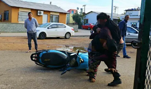 Yangının öfkesini genç kadından çıkardı
